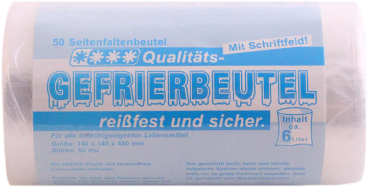Gefrierseitenfaltenbeutel